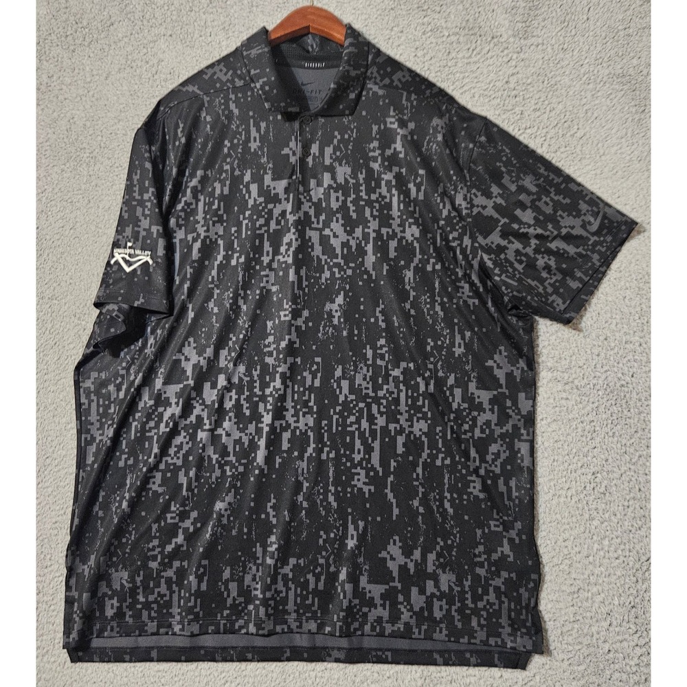 Nike Dri-FIT Men's Golf Polo Black Camo Print Shirt Size XL Golf CU9533-010